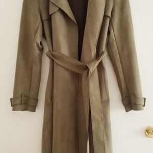 Ladies Suede Trench Coat